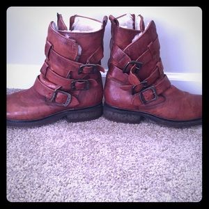 Frye Valerie Strappy Shearling Boot